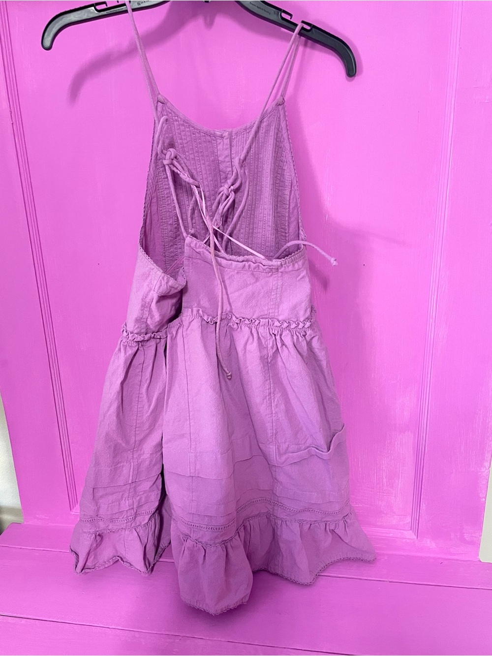 Free People Lilac Drawstring Mini Dress - Picture 4 of 5